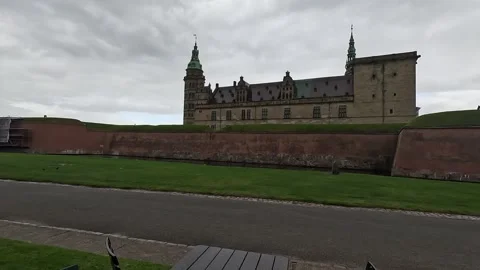 Exterior of Kronborg Castle in Helsingor, Denmark Stock Footage 320615855