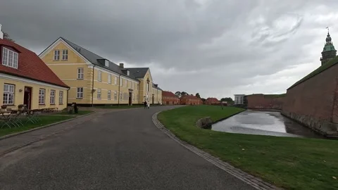 Exterior of Kronborg Castle in Helsingor, Denmark Stock Footage 320615872