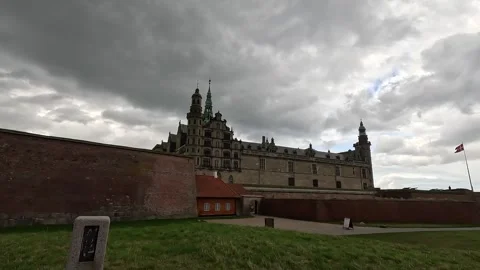 Exterior of Kronborg Castle in Helsingor, Denmark Stock Footage 320615897