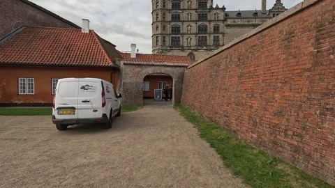 Exterior of Kronborg Castle in Helsingor, Denmark Stock Footage 320615932
