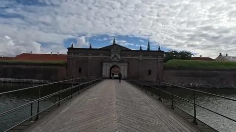 Exterior of Kronborg Castle in Helsingor, Denmark Stock Footage 320615933