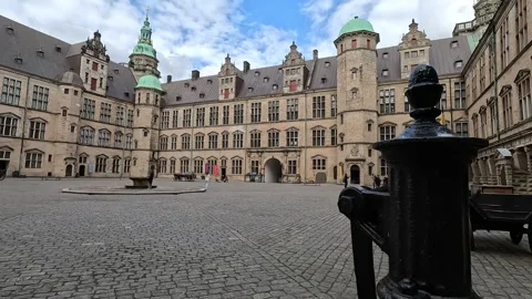 Exterior of Kronborg Castle in Helsingor, Denmark Stock Footage 320615944