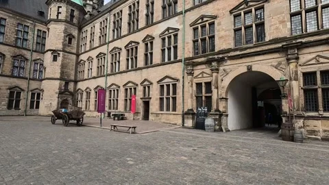 Exterior of Kronborg Castle in Helsingor, Denmark Stock Footage 320615949