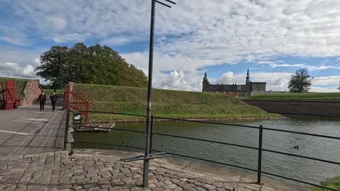 Exterior of Kronborg Castle in Helsingor, Denmark Stock Footage 320615962