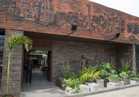 Exterior of LA CASA DEL CAMBA restaurant, Santa Cruz Stock Photos