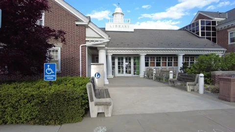 Exterior of a library Stock Footage 158817338