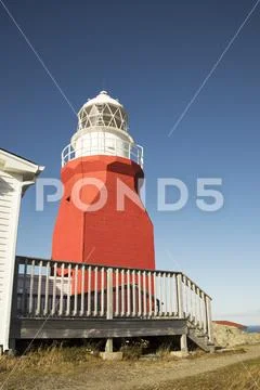 Exterior of Long Point Lighthouse, Twilingate, Canada Stock Photos