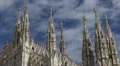 Exterior Milan Cathedral Dome Italian Architecture Duomo Square Lombardy Italy HD Footage