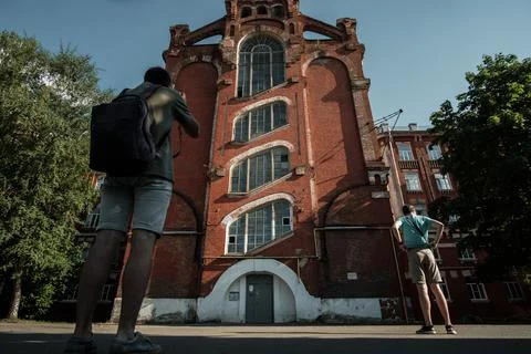 The exterior of the Morozovsky Barracks Stock Photos