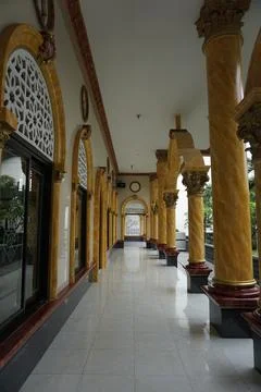 Exterior of the pillars of Mosque Stock Photos