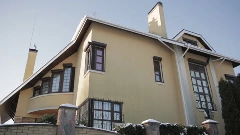 Exterior of a private house. Stock Footage 202838098