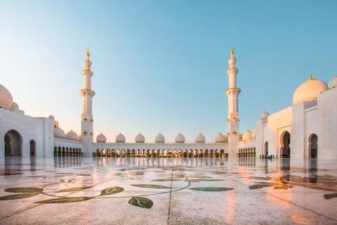 Exterior of Sheikh Zayed Mosque Foto stock