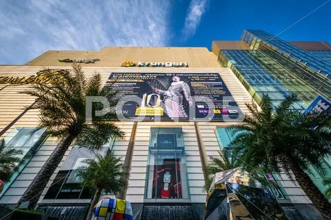 The exterior of Siam Paragon, in Bangkok, Thailand. Stock Photos