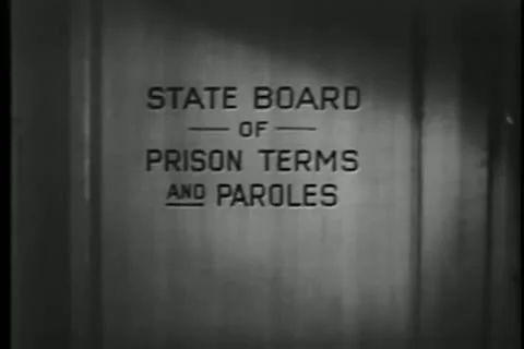 Exterior of State Board of Prison Terms and Paroles office 库存影片 25195555