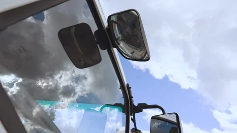 Exterior van mirrors, van elements, truck mirrors Stock Footage 254265742