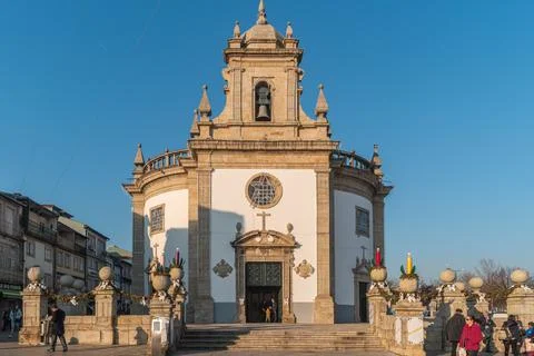 Exterior view of the Bom Jesus da Cruz church in Barcelos, Portugal. Stock Photos