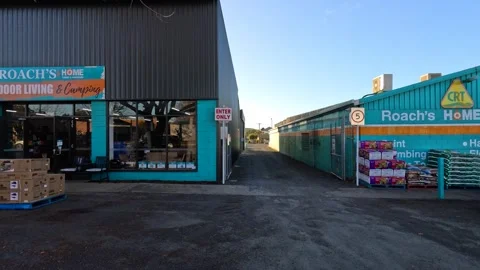 Exterior View of a Hardware and Camping Store in Stanthorpe Australia Stock Footage 335797096