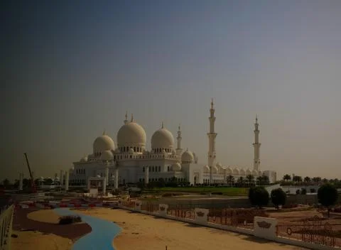 Exterior view to Sheikh Zayed Mosque, Abu-Dhabi, UAE Fotos de archivo
