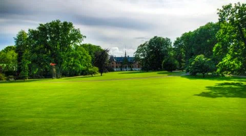 Exterior view to Sofiero palace , Helsingborg, Sweden Stock Photos