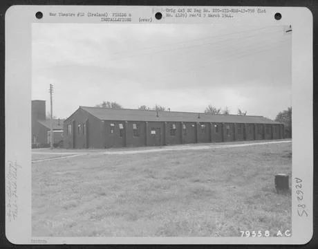 Exterior view of a U.S. Air Force Hospital at Toome, Northern Ireland. 26 ... Stock Photos
