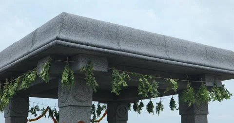 Exterior of Vintage Temple India Stock Footage 317500341