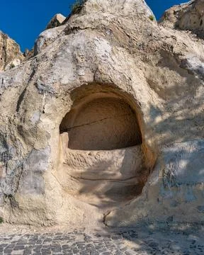 Exterior wall of the Chapel of St. Basil, Goreme Open-Air Museum, Cappadocia Stock Photos