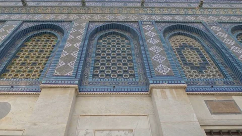 Exterior Wall of the Dome of the Rock 動画素材 82677421