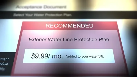 Exterior Water Line Coverage Plan for Generic Utility Company 2 Stock Footage 341994720