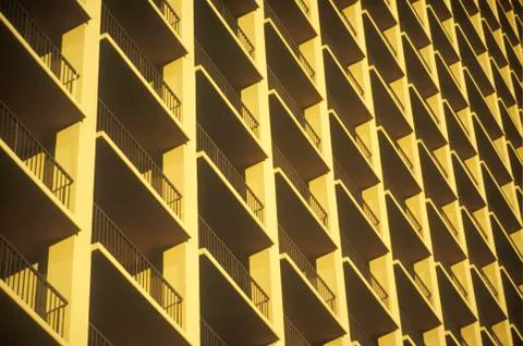 Exterior window patterns  of an office building, San Antonio, TX Stock Photos