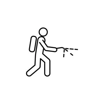 Exterminator icon. Element of pest icon for mobile concept and web apps. Thin Stock Illustration