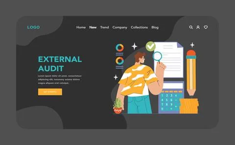 External Audit concept. Flat vector illustration. イラスト素材
