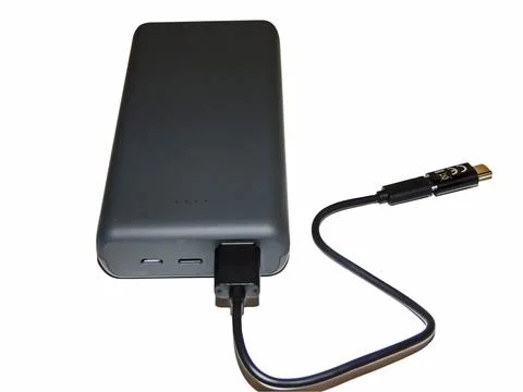 External battery isolated on white background Photos