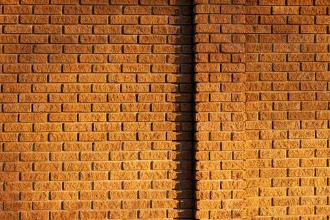 External brick wall with a stripe Stock Photos
