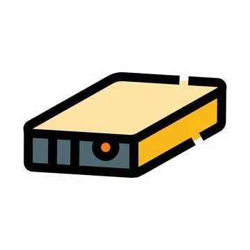 External data storage device for computing backup Stock Illustration