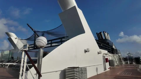 External Deck Area of a Cruise Ship Stock Footage 297213480