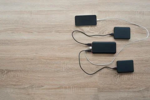 External devices connected. Technology and network concept. Stock Photos