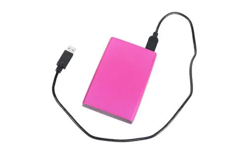External disk for information storage isolated Stock Photos