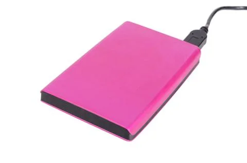 External disk for information storage isolated Stock Photos