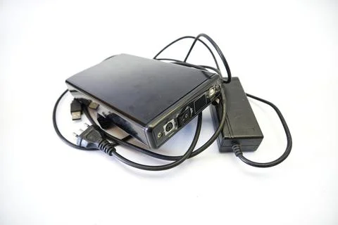 External enclosure for HDD being assembled Foto stock