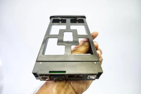 External enclosure for HDD being assembled Fotos de archivo