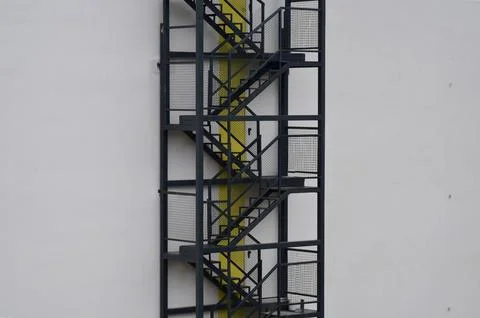 External fire escapes in a modern building Stock Photos