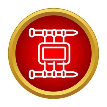 External fixator medical device icon for orthopedic surgery Stock Illustration