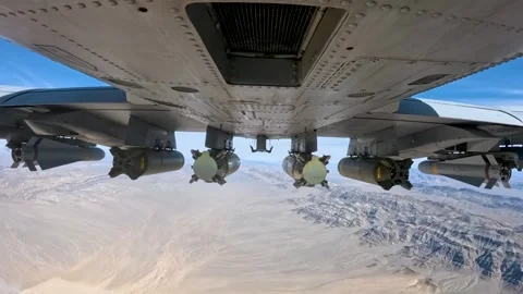 External footage of A-10 Thunderbolt flying over desert terrain Stock Footage 280034458
