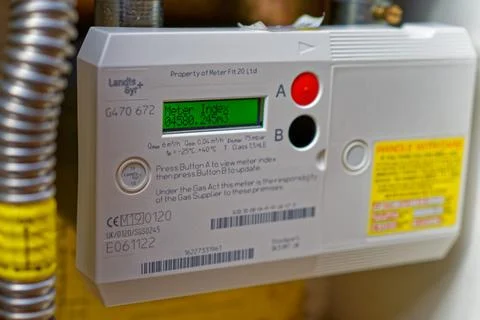 External Gas Smart Meter with Cellular Connectivity Foto stock