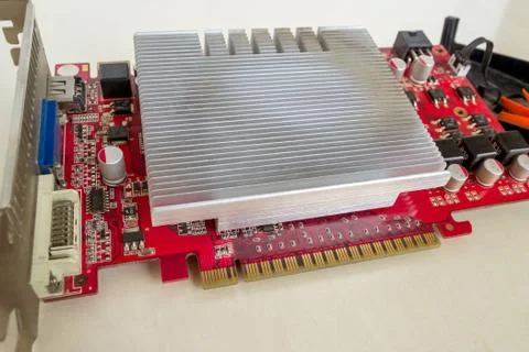 External graphics card of a personal computer case after cleaning Stock Photos