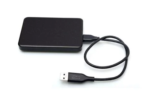External Hard disk drive isolated on white backgorund Stock Photos