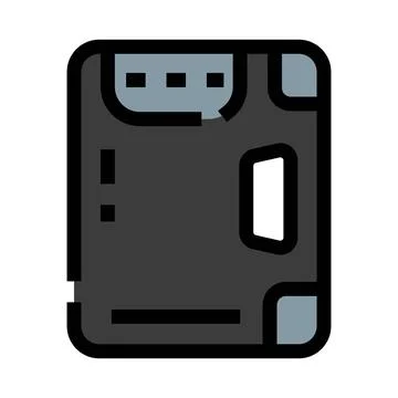 External hard disk drive storing digital data backup イラスト素材