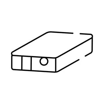 External hard disk drive storing digital data Illustrazione stock