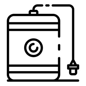 External hard disk icon, outline style イラスト素材