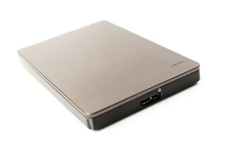 External Hard Disk USB 3.0 on isolated white background Stock Photos